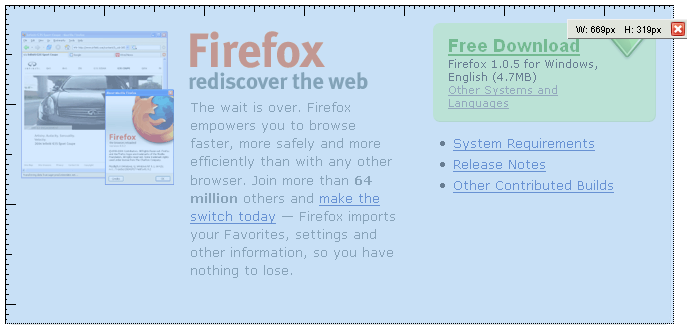 Firefox Measure It Extension